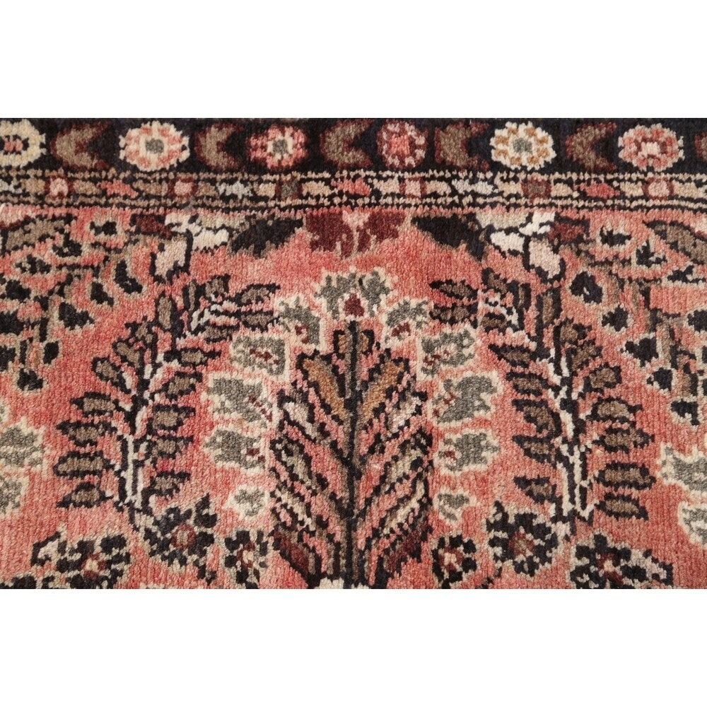 Vintage Lilian Floral Hand Knotted Wool Oriental Persian Area Rug - 4'8" x 2'5"