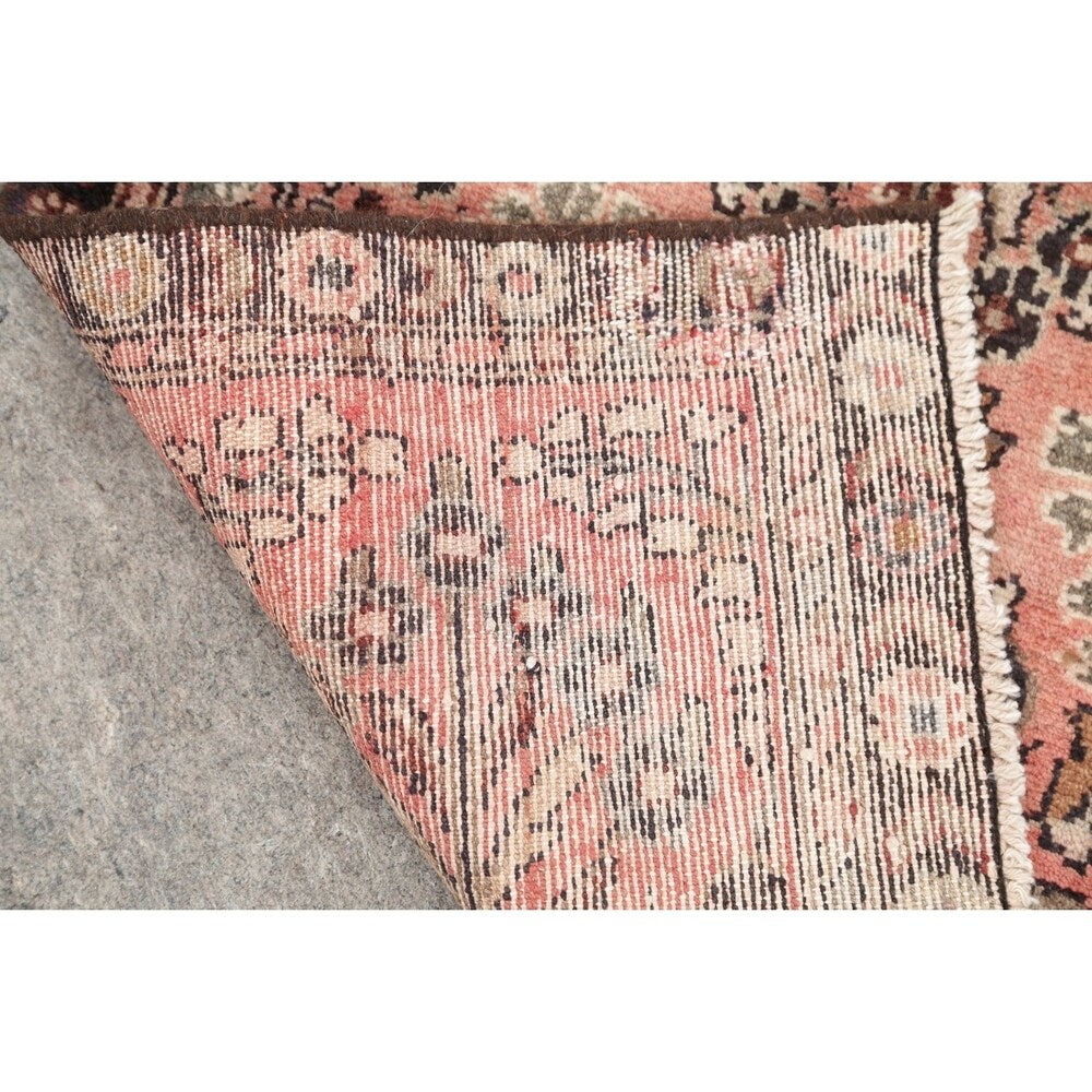 Vintage Lilian Floral Hand Knotted Wool Oriental Persian Area Rug - 4'8" x 2'5"