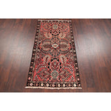 Vintage Lilian Floral Hand Knotted Wool Oriental Persian Area Rug - 4'8" x 2'5"