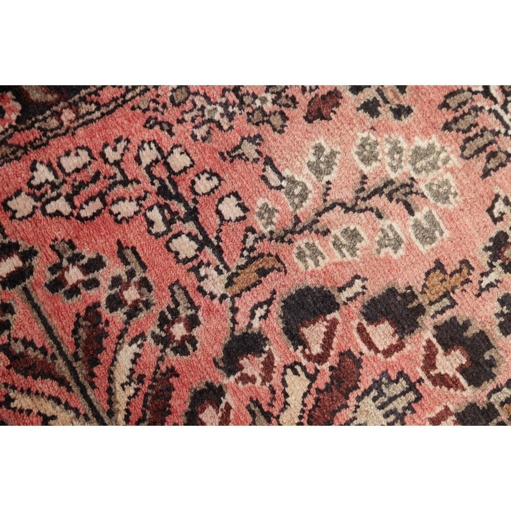 Vintage Lilian Floral Hand Knotted Wool Oriental Persian Area Rug - 4'8" x 2'5"