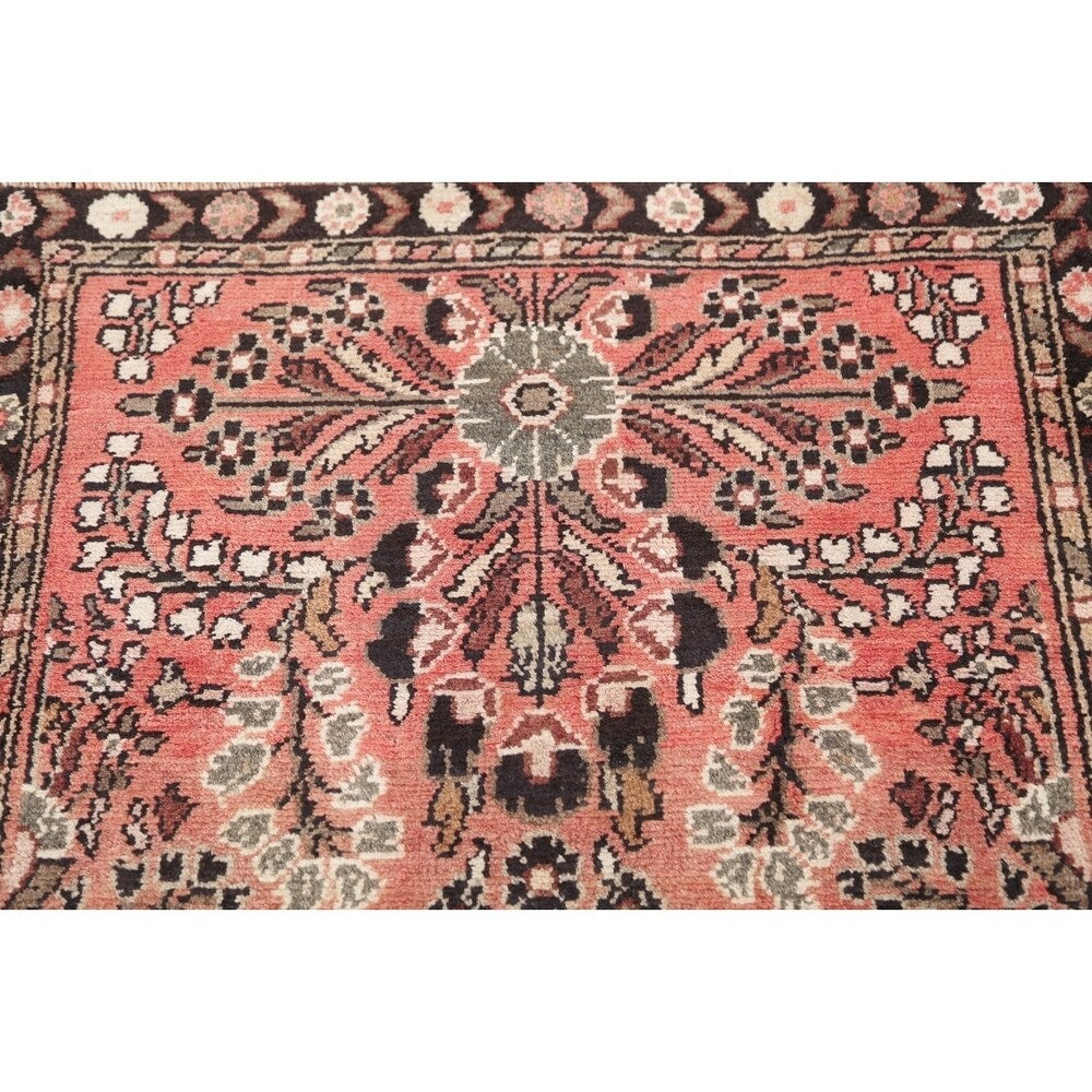 Vintage Lilian Floral Hand Knotted Wool Oriental Persian Area Rug - 4'8" x 2'5"