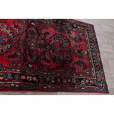 Vintage Lilian Geometric Hand-Knotted Wool Persian Oriental Area Rug - 6'7" x 3'8"