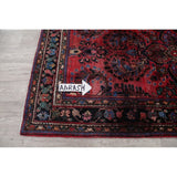 Vintage Lilian Geometric Hand-Knotted Wool Persian Oriental Area Rug - 6'7" x 3'8"