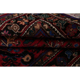 Vintage Lilian Geometric Hand-Knotted Wool Persian Oriental Area Rug - 6'7" x 3'8"