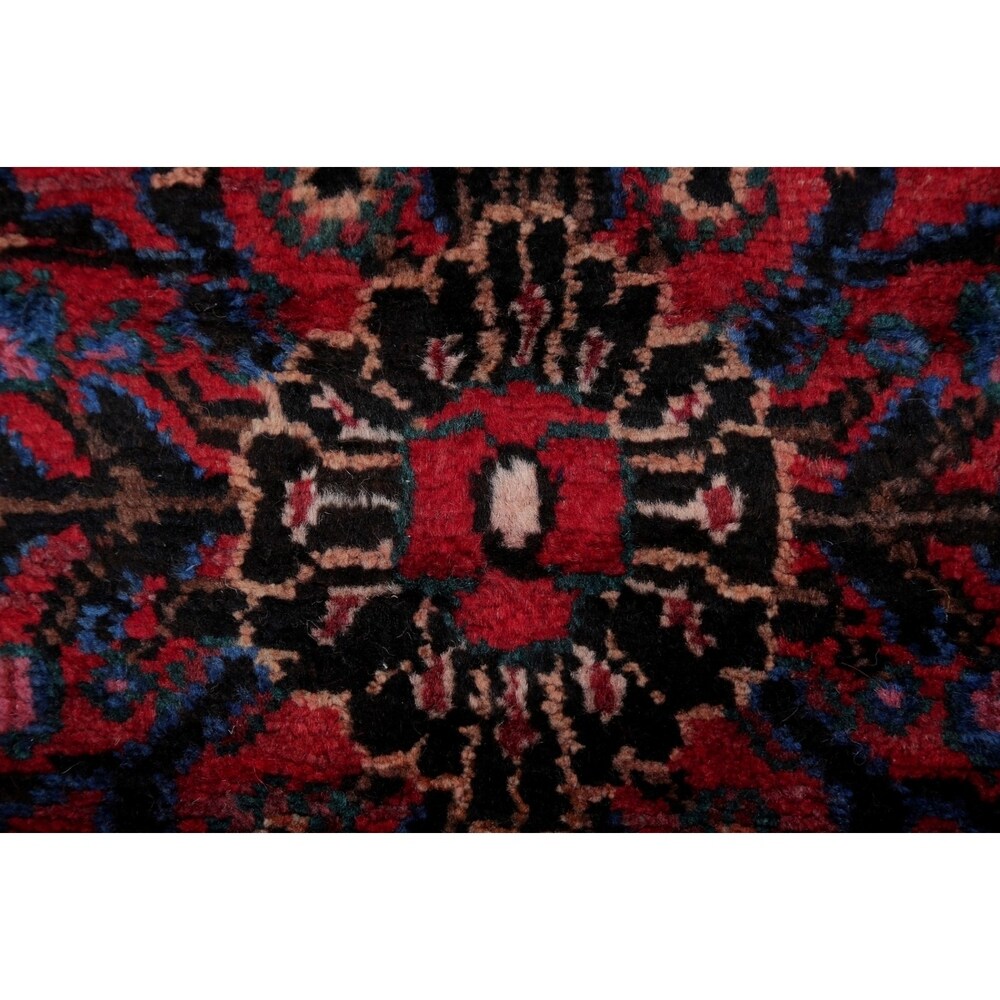 Vintage Lilian Geometric Hand-Knotted Wool Persian Oriental Area Rug - 6'7" x 3'8"