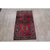 Vintage Lilian Geometric Hand-Knotted Wool Persian Oriental Area Rug - 6'7" x 3'8"
