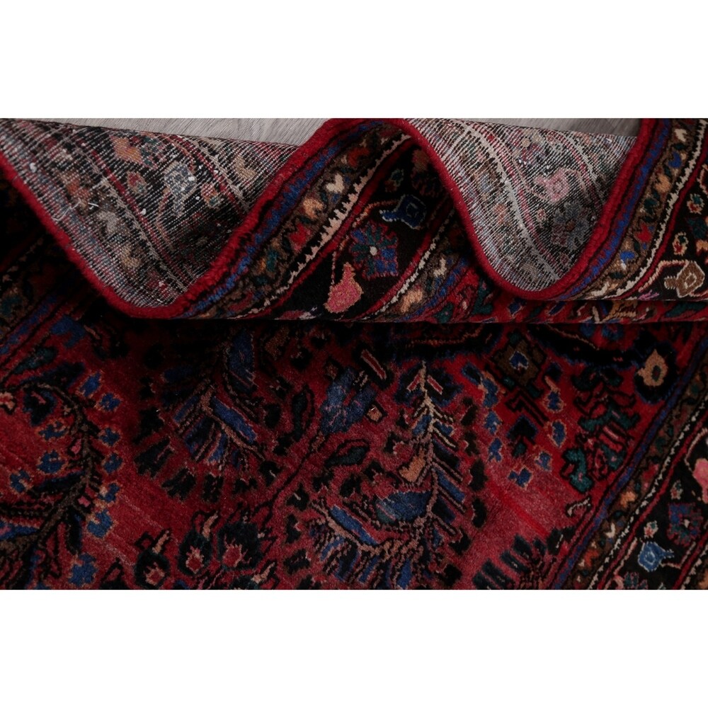Vintage Lilian Geometric Hand-Knotted Wool Persian Oriental Area Rug - 6'7" x 3'8"