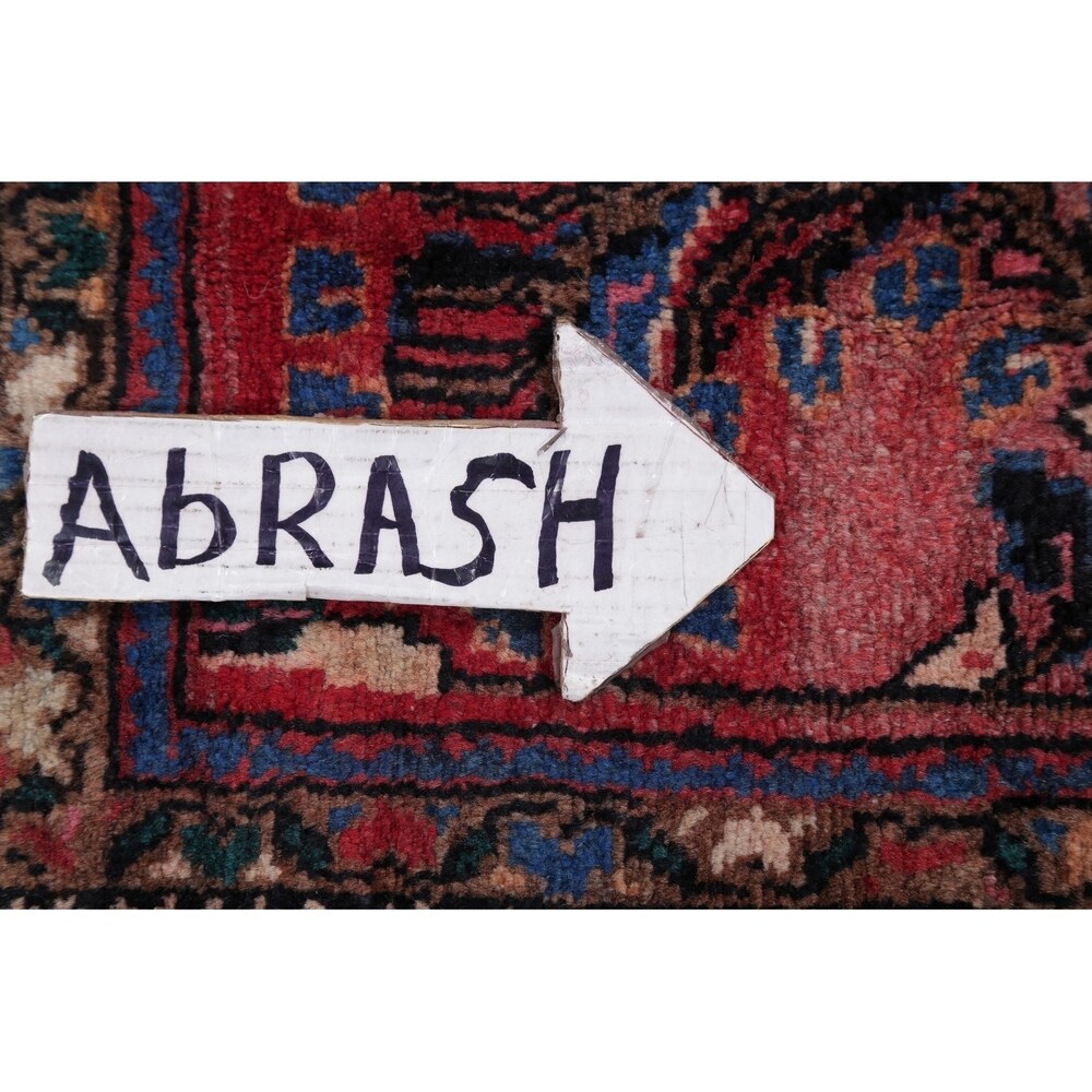 Vintage Lilian Geometric Hand-Knotted Wool Persian Oriental Area Rug - 6'7" x 3'8"