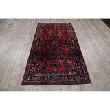 Vintage Lilian Geometric Hand-Knotted Wool Persian Oriental Area Rug - 6'7" x 3'8"