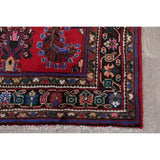 Vintage Lilian Geometric Hand-Knotted Wool Persian Oriental Area Rug - 6'7" x 3'8"