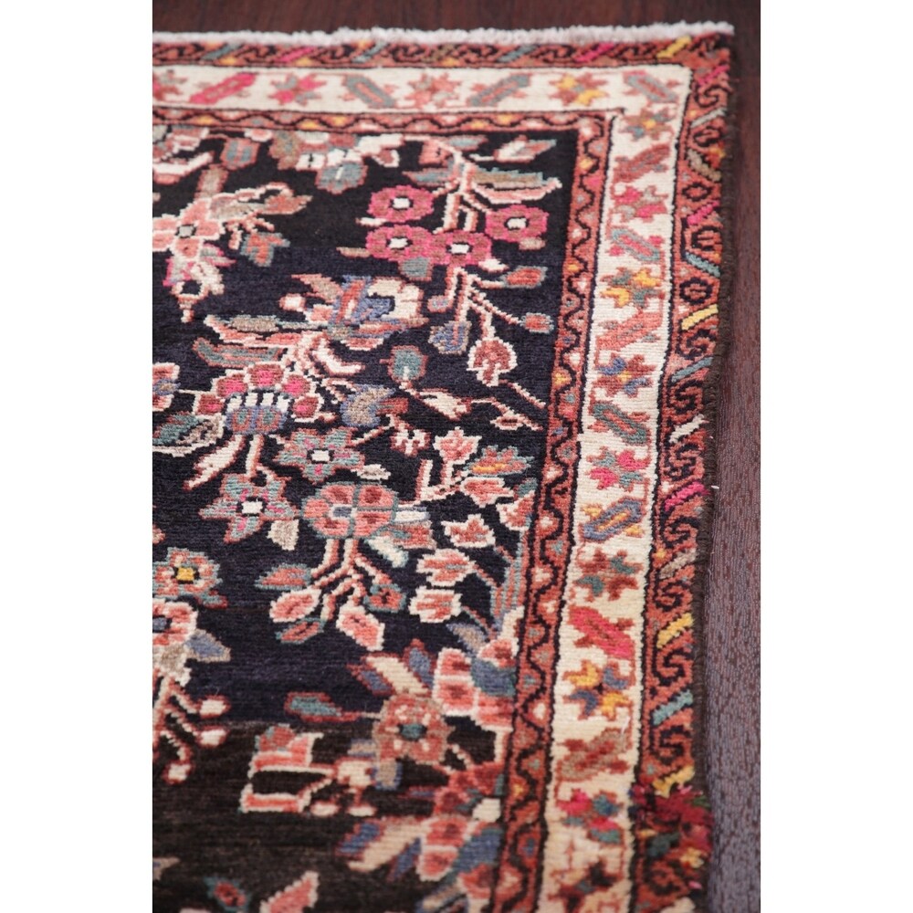 Vintage Lilian Oriental Hand Knotted Wool Persian Rug - 12'7" x 2'11" Runner