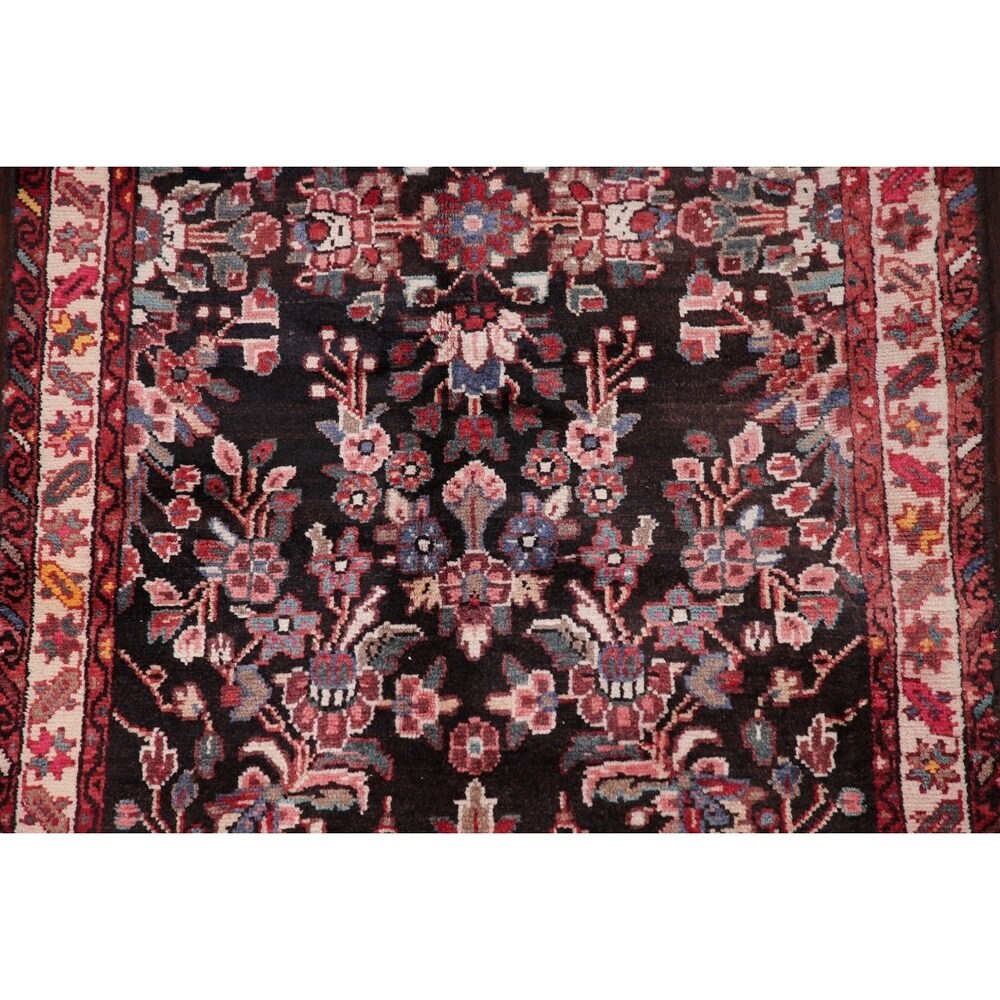 Vintage Lilian Oriental Hand Knotted Wool Persian Rug - 12'7" x 2'11" Runner