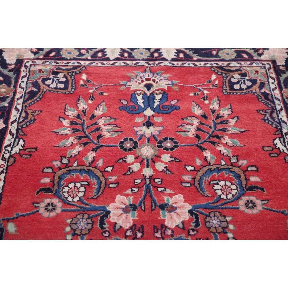 Vintage Lilian Oriental Hand Knotted Wool Persian Rug - 9'8" x 3'9" Runner