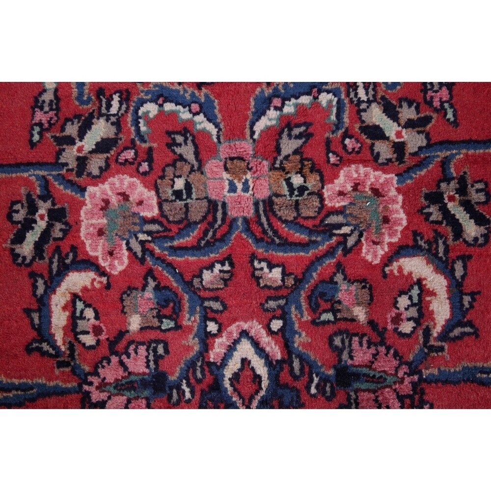 Vintage Lilian Oriental Hand Knotted Wool Persian Rug - 9'8" x 3'9" Runner