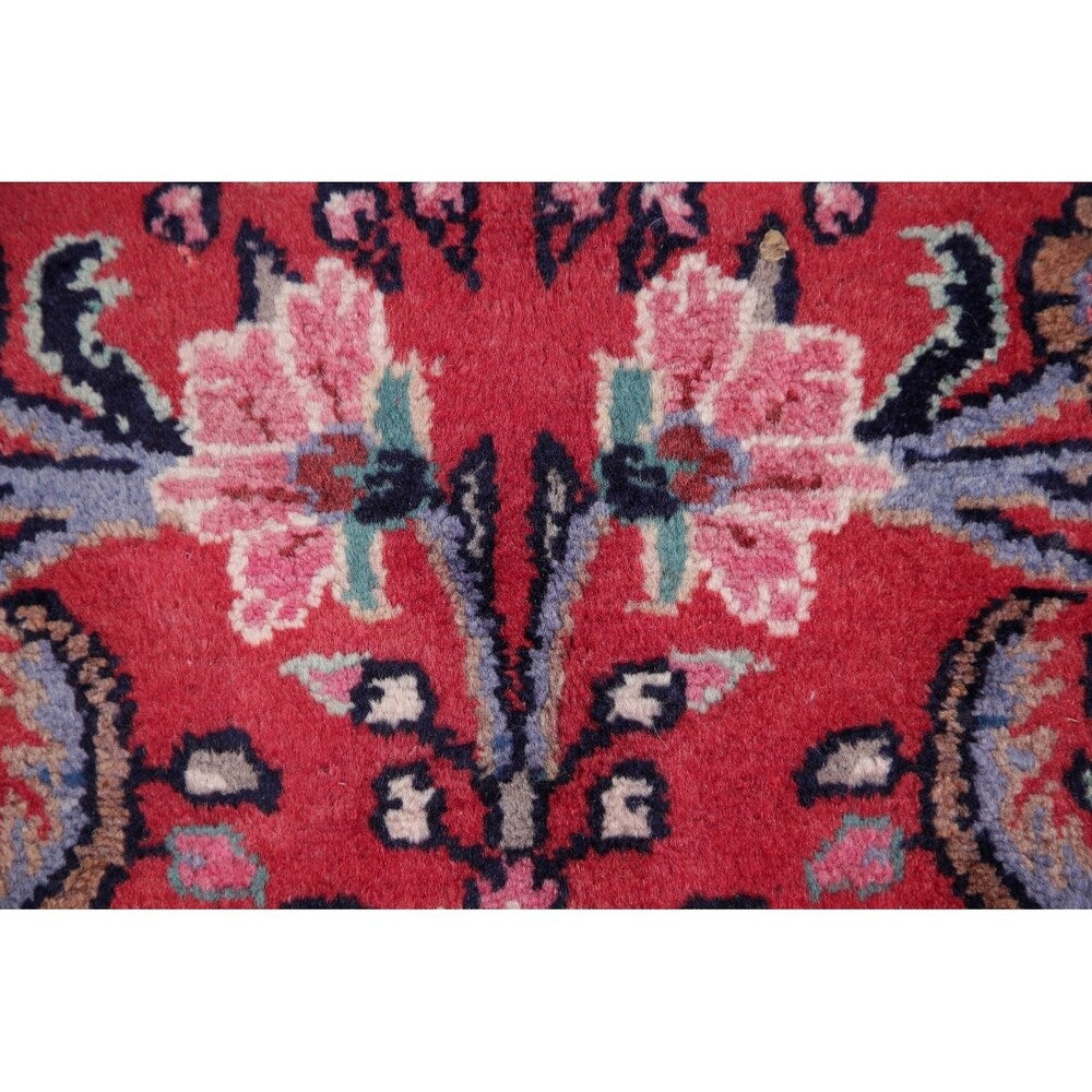 Vintage Lilian Oriental Hand Knotted Wool Persian Rug - 9'8" x 3'9" Runner