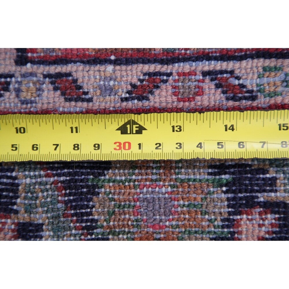 Vintage Lilian Oriental Hand Knotted Wool Persian Rug - 9'8" x 3'9" Runner