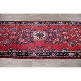 Vintage Lilian Oriental Hand Knotted Wool Persian Rug - 9'8" x 3'9" Runner