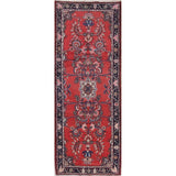 Vintage Lilian Oriental Hand Knotted Wool Persian Rug - 9'8" x 3'9" Runner