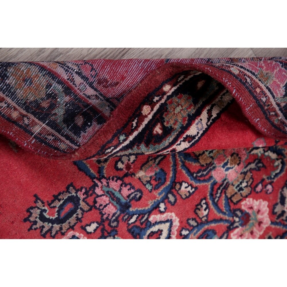 Vintage Lilian Oriental Hand Knotted Wool Persian Rug - 9'8" x 3'9" Runner