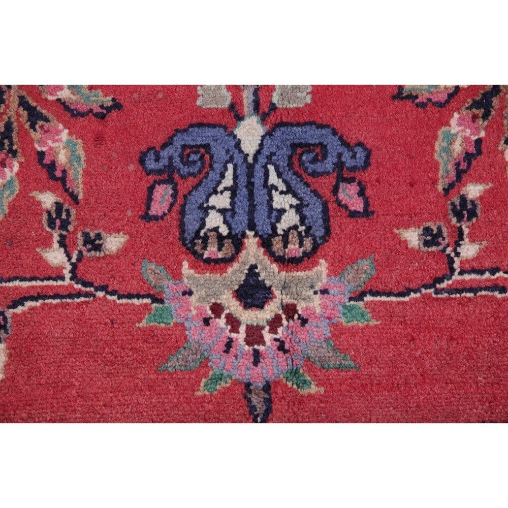 Vintage Lilian Oriental Hand Knotted Wool Persian Rug - 9'8" x 3'9" Runner
