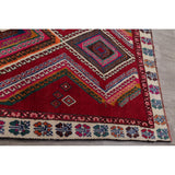 Vintage Lori Geometric Hand-Knotted Wool Persian Oriental Rug - 7'9" x 4'2" Runner