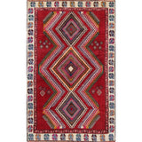 Vintage Lori Geometric Hand-Knotted Wool Persian Oriental Rug - 7'9" x 4'2" Runner