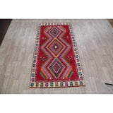 Vintage Lori Geometric Hand-Knotted Wool Persian Oriental Rug - 7'9" x 4'2" Runner