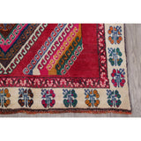 Vintage Lori Geometric Hand-Knotted Wool Persian Oriental Rug - 7'9" x 4'2" Runner