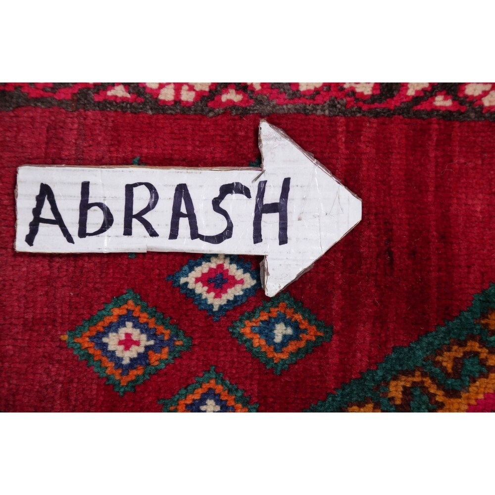 Vintage Lori Geometric Hand-Knotted Wool Persian Oriental Rug - 7'9" x 4'2" Runner
