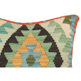 Vintage Mackenzi Hand-Woven Turkish Kilim Throw Pillow 16 in. x 16 in.