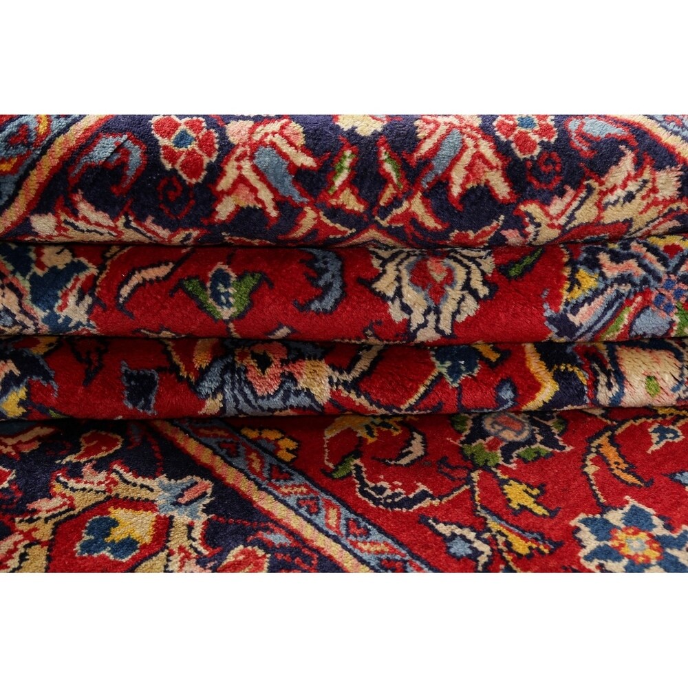 Vintage Mahal Medallion Oriental Hand Knotted Wool Persian Area Rug - 10'11" x 7'11"