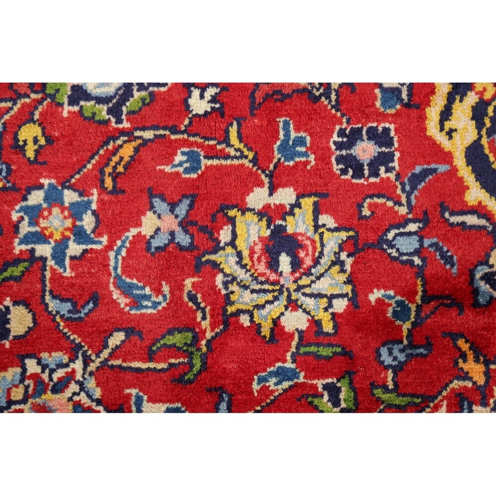 Vintage Mahal Medallion Oriental Hand Knotted Wool Persian Area Rug - 10'11" x 7'11"