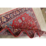 Vintage Mahal Medallion Oriental Hand Knotted Wool Persian Area Rug - 10'11" x 7'11"