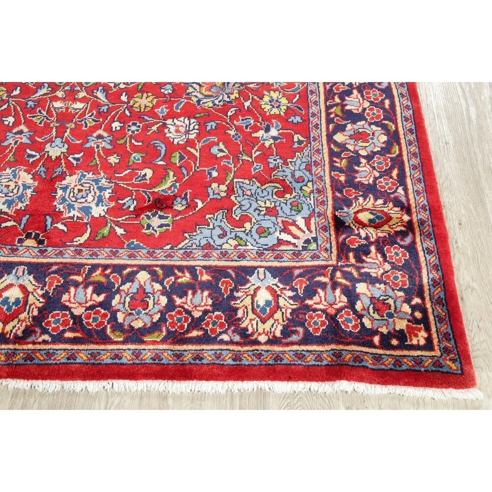 Vintage Mahal Medallion Oriental Hand Knotted Wool Persian Area Rug - 10'11" x 7'11"