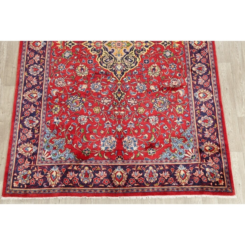 Vintage Mahal Medallion Oriental Hand Knotted Wool Persian Area Rug - 10'11" x 7'11"