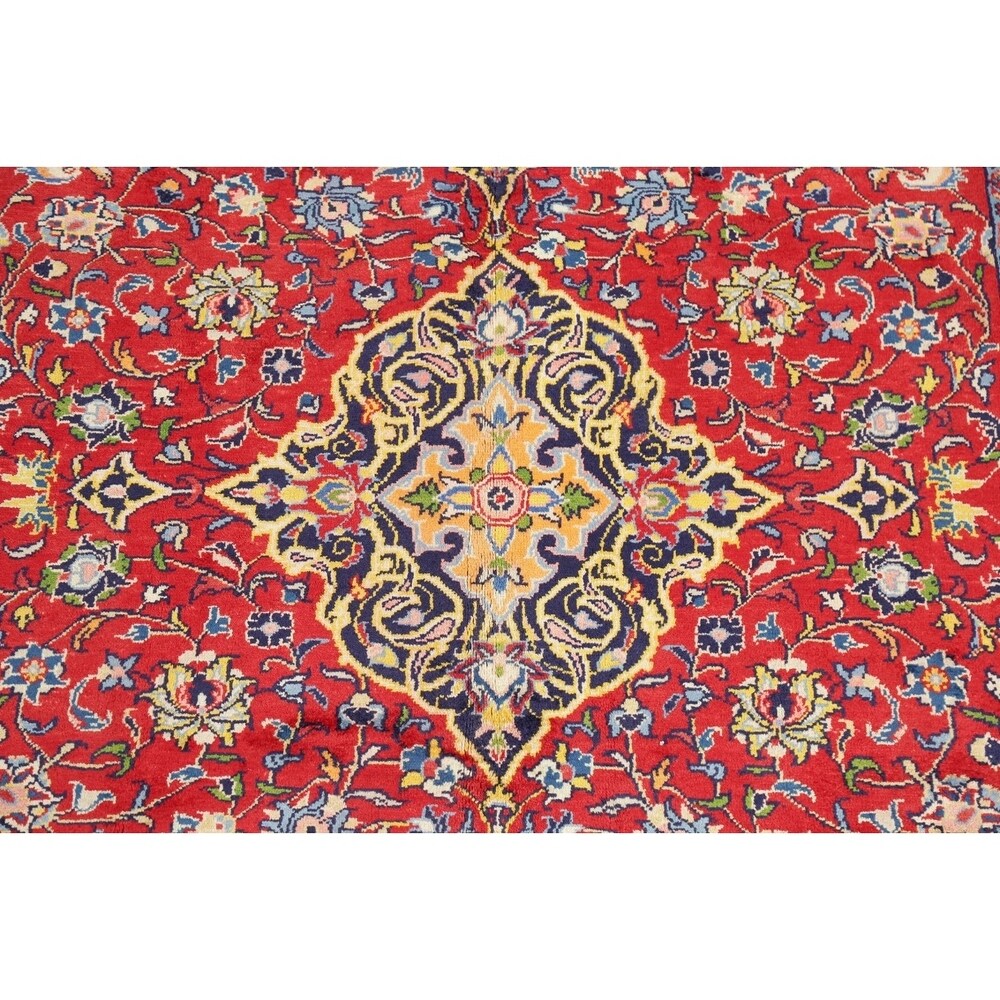 Vintage Mahal Medallion Oriental Hand Knotted Wool Persian Area Rug - 10'11" x 7'11"