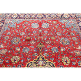 Vintage Mahal Medallion Oriental Hand Knotted Wool Persian Area Rug - 10'11" x 7'11"