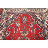 Vintage Malayer Floral Hand Made Wool Persian Rug - 14'5" x 3'10" Runner