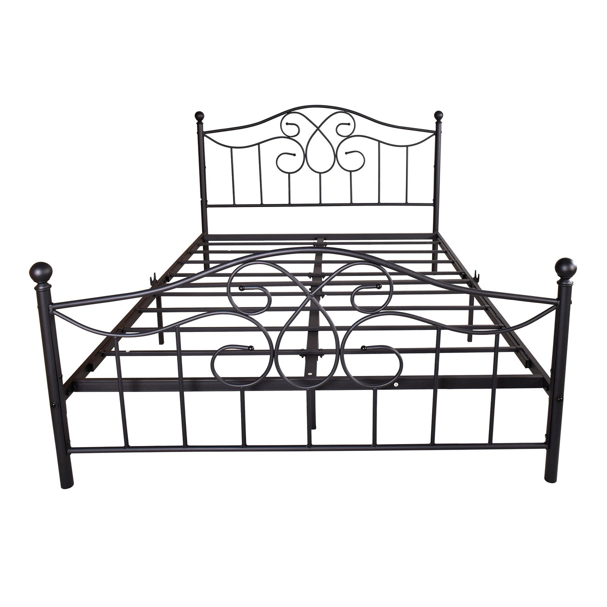Vintage Metal Bed Frame with Headboard and Footboard,Easy Assembly