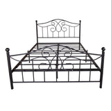 Vintage Metal Bed Frame with Headboard and Footboard,Easy Assembly