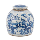 Vintage Ming Jar Plum Lily Pad Motif - Large