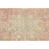 Vintage Muted Distressed Medallion Hand Knotted Persian Area Rug - 12'5" x 9'9"