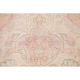 Vintage Muted Distressed Tabriz Medallion Handmade Persian Area Rug - 4'5" x 2'10"