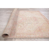 Vintage Muted Distressed Tabriz Medallion Handmade Persian Area Rug - 4'5" x 2'10"
