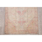 Vintage Muted Distressed Tabriz Medallion Handmade Persian Area Rug - 4'5" x 2'10"