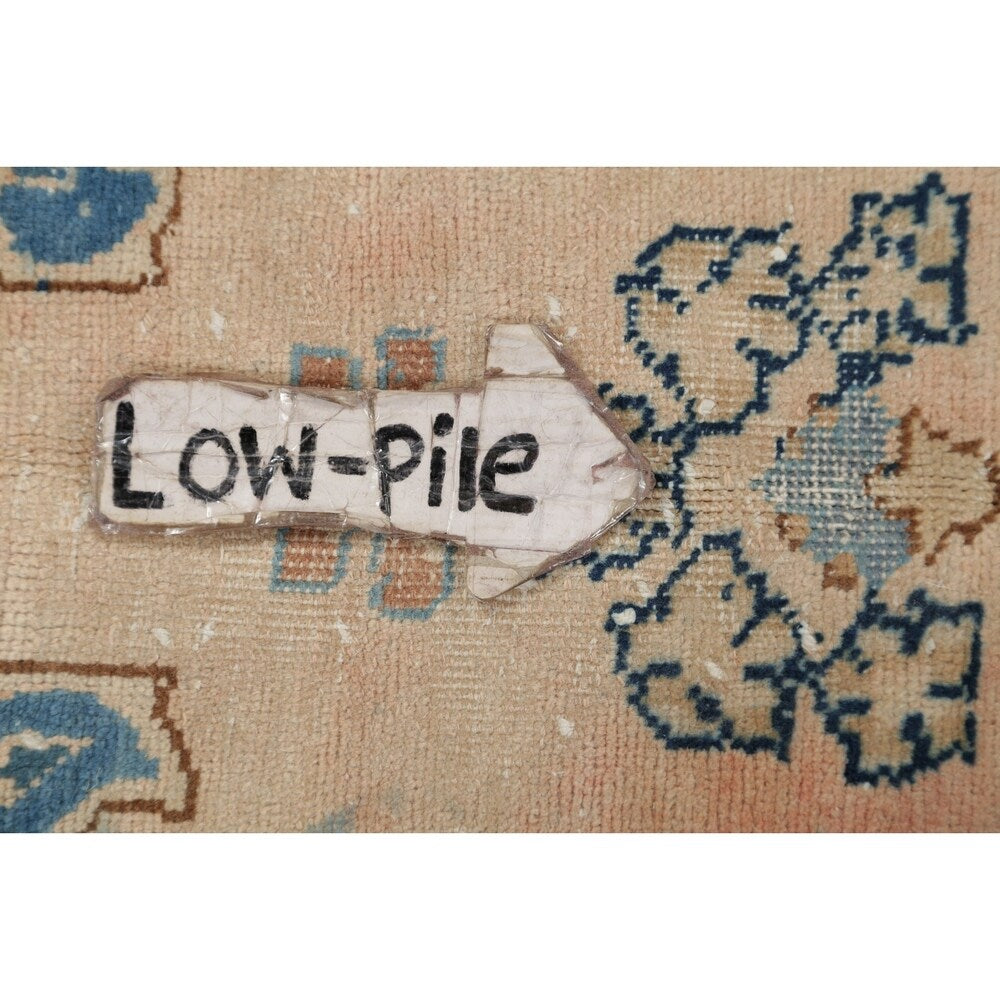 Vintage Muted Mashad Hand Knotted Wool Oriental Persian Area Rug - 9'4" x 6'5"