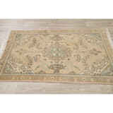 Vintage Muted Tabriz Hand Knotted Wool Distressed Persian Area Rug - 4'9" x 2'11"