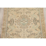 Vintage Muted Tabriz Hand Knotted Wool Distressed Persian Area Rug - 4'9" x 2'11"