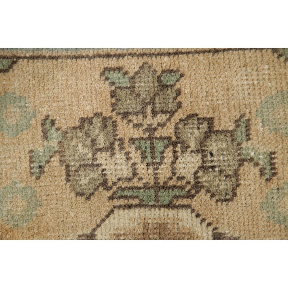 Vintage Muted Tabriz Hand Knotted Wool Distressed Persian Area Rug - 4'9" x 2'11"