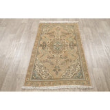 Vintage Muted Tabriz Hand Knotted Wool Distressed Persian Area Rug - 4'9" x 2'11"